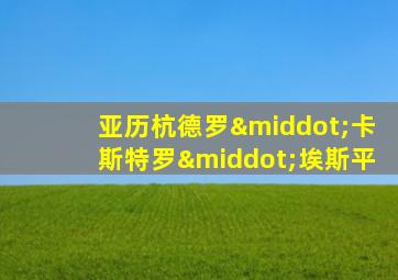 亚历杭德罗·卡斯特罗·埃斯平