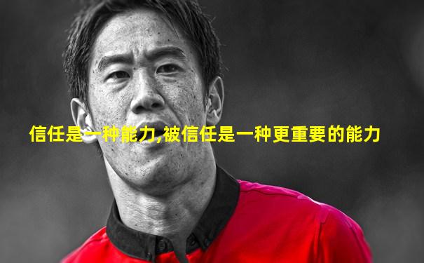 信任是一种能力,被信任是一种更重要的能力